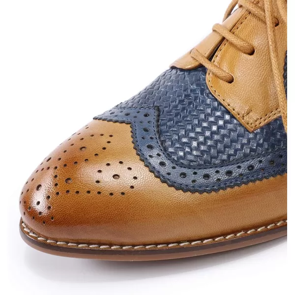 Mona flying Leather Flat Oxfords for Women Lace up Brogue Wingtips for Ladies