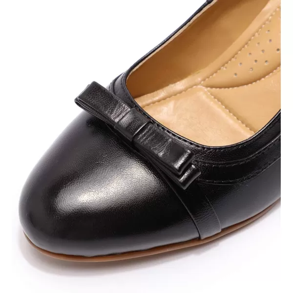 Mona flying Leather Mid Kitten Pumps Elegant Women Slip On Classic Comfortable Elegant Handmade Work Shoes