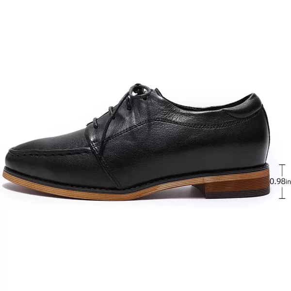 Mona flying Women's Comfortable Dress Oxfords Derby Lace-up Leather Shoes for Ladies