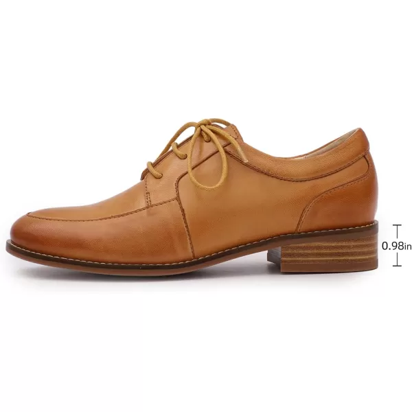 Mona flying Womens Handmade Dress Oxfords Derby Comfortable Lace up Leather Shoes for Ladies