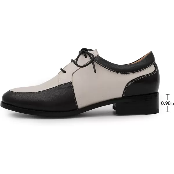 Mona flying Womens Handmade Dress Oxfords Derby Comfortable Lace up Leather Shoes for Ladies