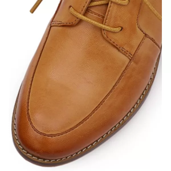 Mona flying Womens Handmade Dress Oxfords Derby Comfortable Lace up Leather Shoes for Ladies