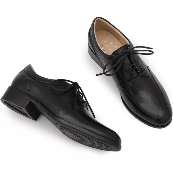 Mona flying Womens Handmade Dress Oxfords Derby Comfortable Lace up Leather Shoes for Ladies