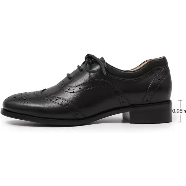 Mona flying Women's Leather Perforated Lace-up Oxfords Brogue Wingtip Derby Shoes for Ladies