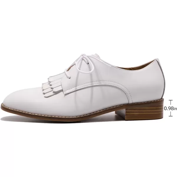 Mona flying Women's Wingtip Oxfords Brogue Derby Vintage Lace up Leather Shoes for Ladies