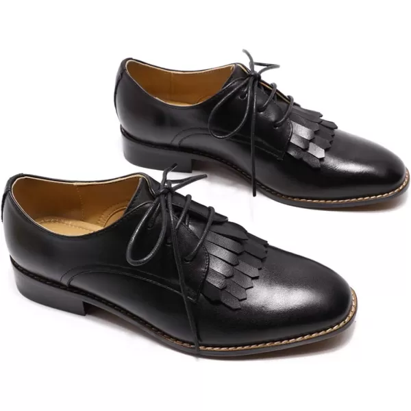 Mona flying Women's Wingtip Oxfords Brogue Derby Vintage Lace up Leather Shoes for Ladies