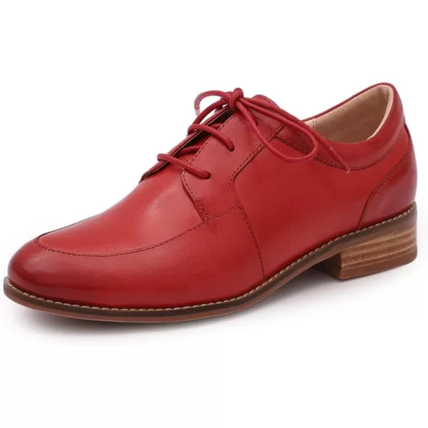Mona flying Womens Handmade Dress Oxfords Derby Comfortable Lace up Leather Shoes for Ladies