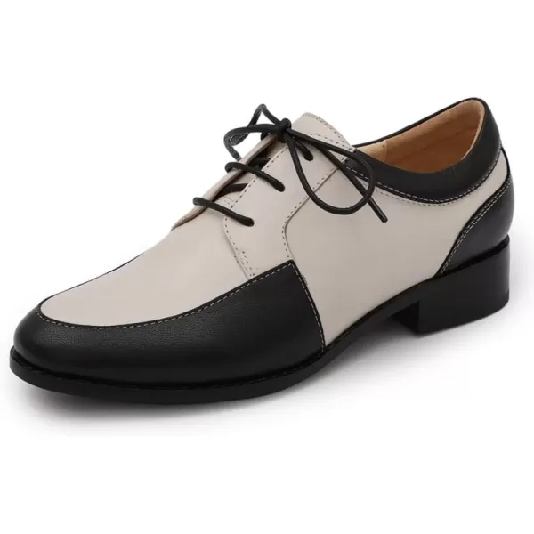 Mona flying Womens Handmade Dress Oxfords Derby Comfortable Lace up Leather Shoes for Ladies