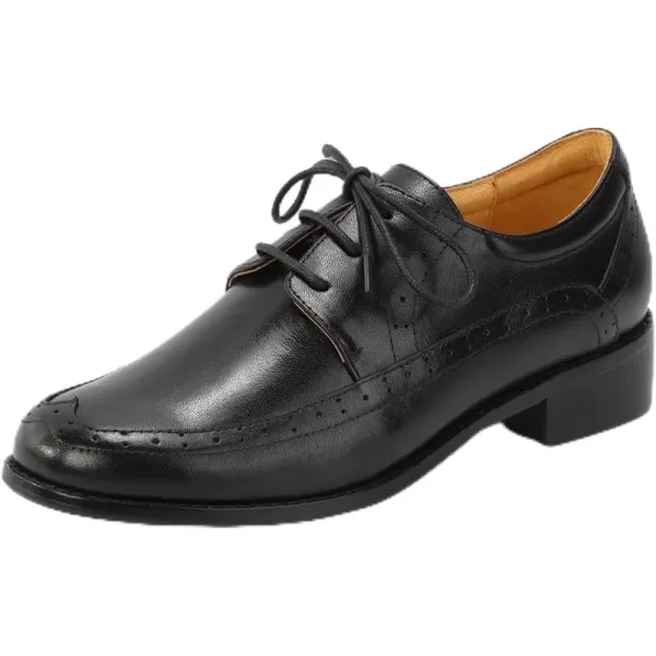 Mona flying Womens Retro Oxfords Brogue Comfortable Handmade Lace up Leather Shoes for Ladies