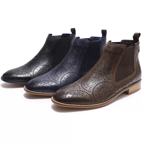Mona flying Women Ruched Genuine Leather Mid Calf Boots Dual Side Zippers Round Toe Buckle Strap Booties Shoes
