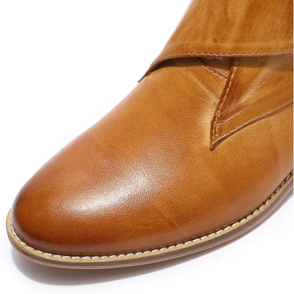Mona flying Women Ruched Genuine Leather Mid Calf Boots Dual Side Zippers Round Toe Buckle Strap Booties Shoes