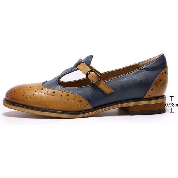 Mona flying Women's Leather Penny Loafer Casual Flat Shoes for Women Ladies