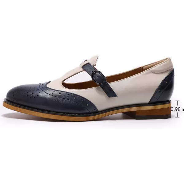 Mona flying Women's Leather Penny Loafer Casual Flat Shoes for Women Ladies