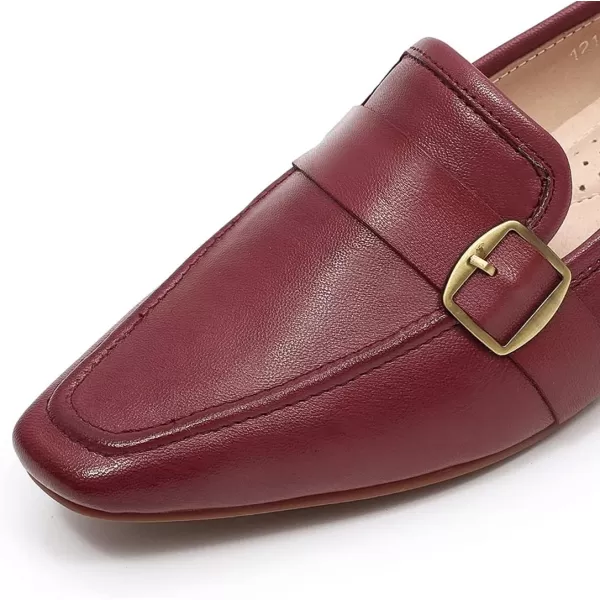 Mona flying Women's Leather Penny Loafers Slip On Flats Office Ladies Casual Shoes