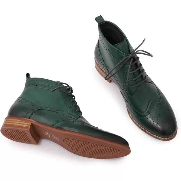Mona flying Women's Leather Perforated Lace-up Oxfords Brogue Wingtip Derby Shoes for ladis Women