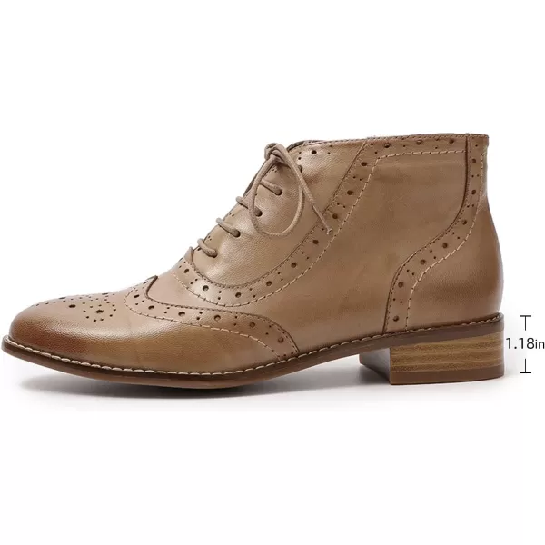 Mona flying Women's Leather Perforated Lace-up Oxfords Brogue Wingtip Derby Shoes for ladis Women