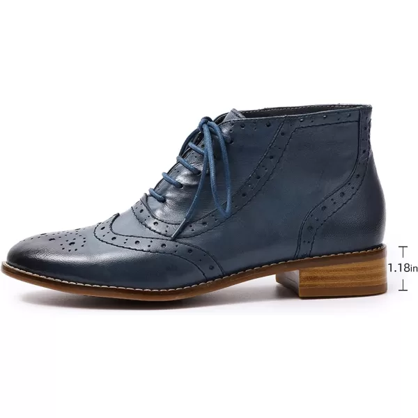 Mona flying Women's Leather Perforated Lace-up Oxfords Brogue Wingtip Derby Shoes for ladis Women