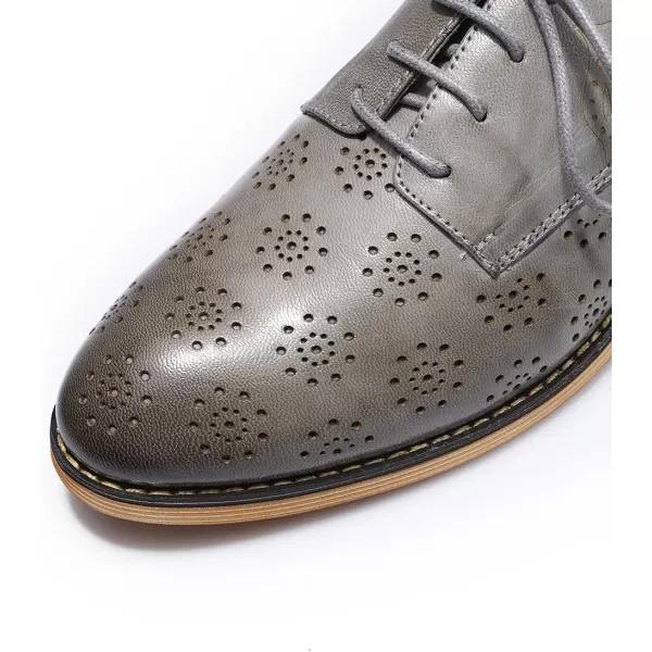 Mona flying Women's Printed Oxfords Brogue Derby Ladies Lace up Leather Shoes
