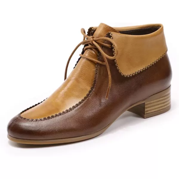 Mona flying Women Ruched Genuine Leather Mid Calf Boots Dual Side Zippers Round Toe Buckle Strap Booties Shoes