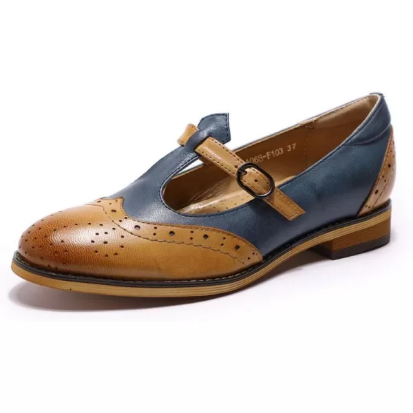 Mona flying Women's Leather Penny Loafer Casual Flat Shoes for Women Ladies