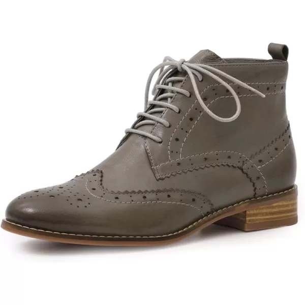 Mona flying Women's Leather Perforated Lace-up Oxfords Brogue Wingtip Derby Shoes for ladis Women