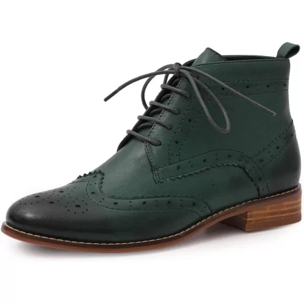 Mona flying Women's Leather Perforated Lace-up Oxfords Brogue Wingtip Derby Shoes for ladis Women