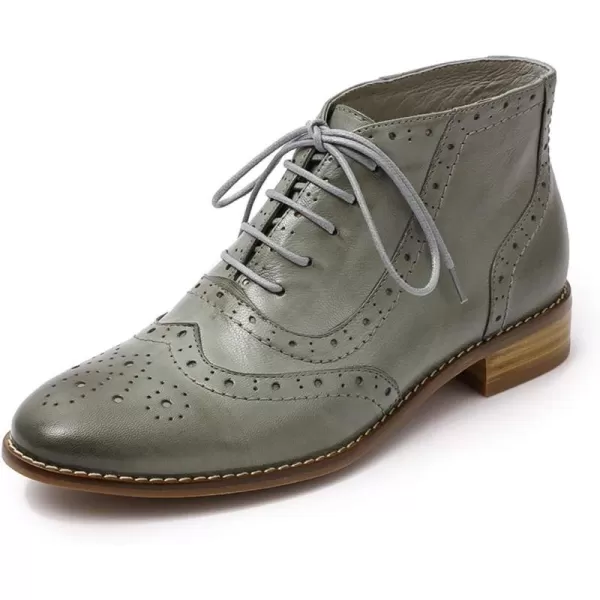 Mona flying Women's Leather Perforated Lace-up Oxfords Brogue Wingtip Derby Shoes for ladis Women