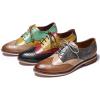 imageMona flying Womens Comfortable Multicolored Wingtip Oxfords Brogue Laceup Leather Shoes for Womens LadiesBrownyellowgreen