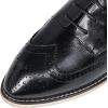 imageMona flying Womens Comfortable Multicolored Wingtip Oxfords Brogue Laceup Leather Shoes for Womens LadiesDeep Black