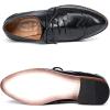 imageMona flying Womens Comfortable Multicolored Wingtip Oxfords Brogue Laceup Leather Shoes for Womens LadiesDeep Black