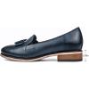 imageMona flying Womens Leather Bow Penny Loafer Business Casual Slip on Flat Office Work Shoes for LadiesBlue