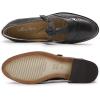imageMona flying Womens Leather Wingtip Oxford Mary Jane Loafer Casual Flat T Strap Shoes for LadiesBlack