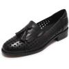 imageMona flying Womens Leather Tassel Loafers Slip On Flats Office Ladies Casual ShoesBlack