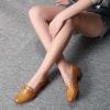 imageMona flying Womens Leather Dress Penny Loafers Slip On Flats Office Ladies Casual ShoesBrown