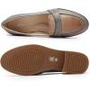 imageMona flying Womens Leather Dress Penny Loafers Slip On Flats Office Ladies Casual ShoesGreycoffee