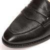 imageMona flying Womens Comfort Leather Round Toe Penny Loafers Dress Casual Slip On Flats Ladies Office Work ShoesPale Black