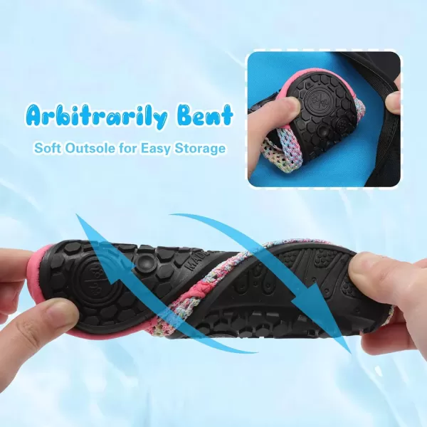 Besroad Kids Water Shoes Girls Boys Quick Dry Aqua Socks Barefoot Non Slip Beach Swim Surf Shoes