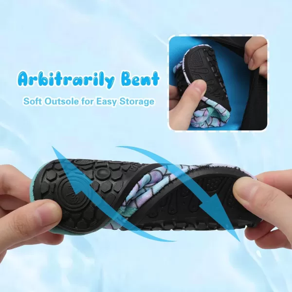 Besroad Kids Water Shoes Girls Boys Quick Dry Aqua Socks Barefoot Non Slip Beach Swim Surf Shoes