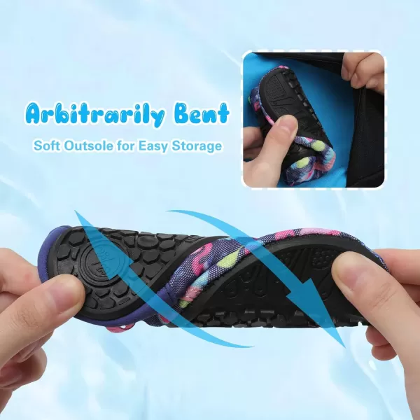 Besroad Kids Water Shoes Girls Boys Quick Dry Aqua Socks Barefoot Non Slip Beach Swim Surf Shoes