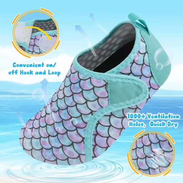 Besroad Kids Water Shoes Girls Boys Quick Dry Aqua Socks Barefoot Non Slip Beach Swim Surf Shoes
