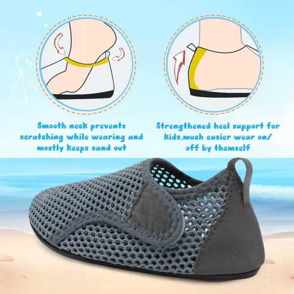 Besroad Kids Water Shoes Girls Boys Quick Dry Aqua Socks Barefoot Non Slip Beach Swim Surf Shoes