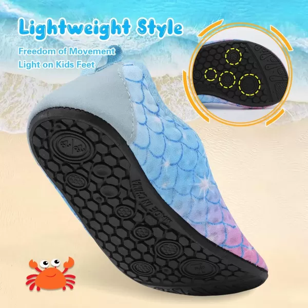 Besroad Kids Water Shoes Girls Boys Quick Dry Aqua Socks Barefoot Non Slip Beach Swim Surf Shoes
