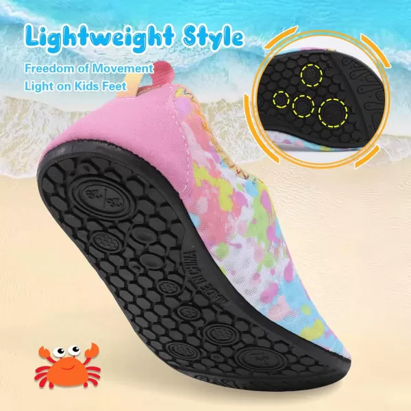Besroad Kids Water Shoes Girls Boys Quick Dry Aqua Socks Barefoot Non Slip Beach Swim Surf Shoes