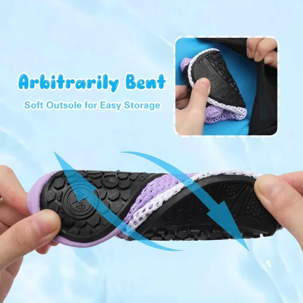 Besroad Kids Water Shoes Girls Boys Quick Dry Aqua Socks Barefoot Non Slip Beach Swim Surf Shoes
