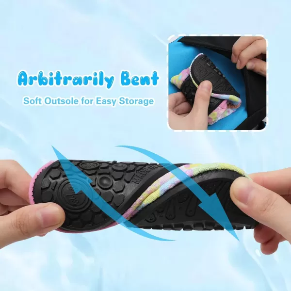 Besroad Kids Water Shoes Girls Boys Quick Dry Aqua Socks Barefoot Non Slip Beach Swim Surf Shoes