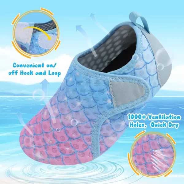 Besroad Kids Water Shoes Girls Boys Quick Dry Aqua Socks Barefoot Non Slip Beach Swim Surf Shoes