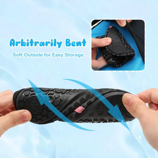 Besroad Kids Water Shoes Girls Boys Quick Dry Aqua Socks Barefoot Non Slip Beach Swim Surf Shoes