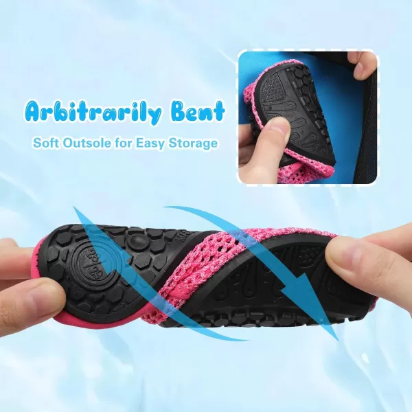 Besroad Kids Water Shoes Girls Boys Quick Dry Aqua Socks Barefoot Non Slip Beach Swim Surf Shoes