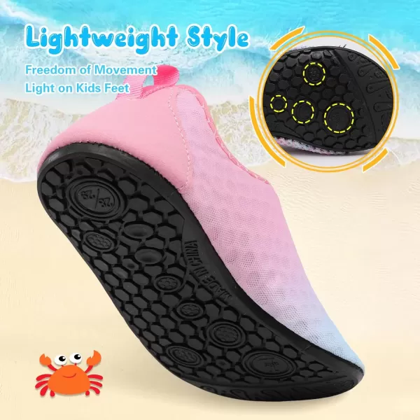 Besroad Kids Water Shoes Girls Boys Quick Dry Aqua Socks Barefoot Non Slip Beach Swim Surf Shoes