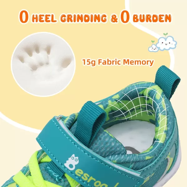 Besroad Toddler Shoes Boys Girls Barefoot Sneakers Kids Breathable Walking Shoes Lightweight Strap Anti-Slip Sole Tennis Shoes